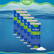 Rx Clear 68 Calcium Hypochlorite Super Chlorine Pool Shock 6 x 1 lb Bags