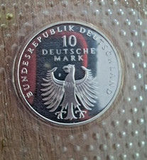 7 St&uuml;ck 10 DM Silberm&uuml;nzen 925er Silber in Noppenfolie
