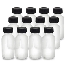 Glass Bottles with Caps Lids -With no Leaking Caps -Bottles Use to Store for ...