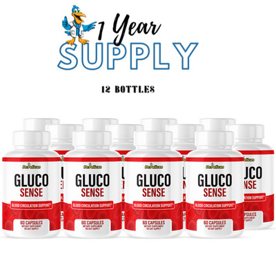 Gluco Sense- Blood Circulation Support- 12 Bottles- 720 Capsules