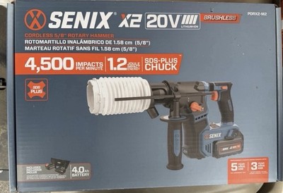 Senix X2 PDRX2-M2 20V Brushless SDS Plus Rotary Hammer 5/8'' 4.0Ah 4500 IPM