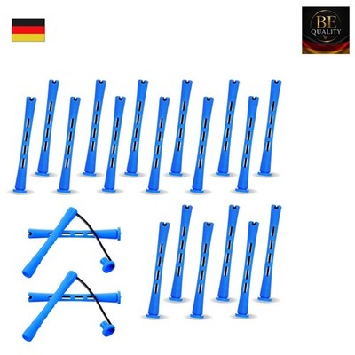 Bremorou 20 Stück Kleine Dauerwellen Wickler Haarwelle Stangen Kunststoff Blau