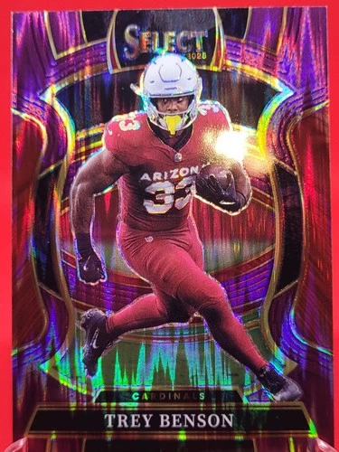 2025 Panini Select - Concourse Trey Benson #23 Purple Shock Prizm 024/699