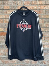 Vintage Indiana Fever WNBA Basketball Medium Crew Neck Shirt LS Sweatshirt Black