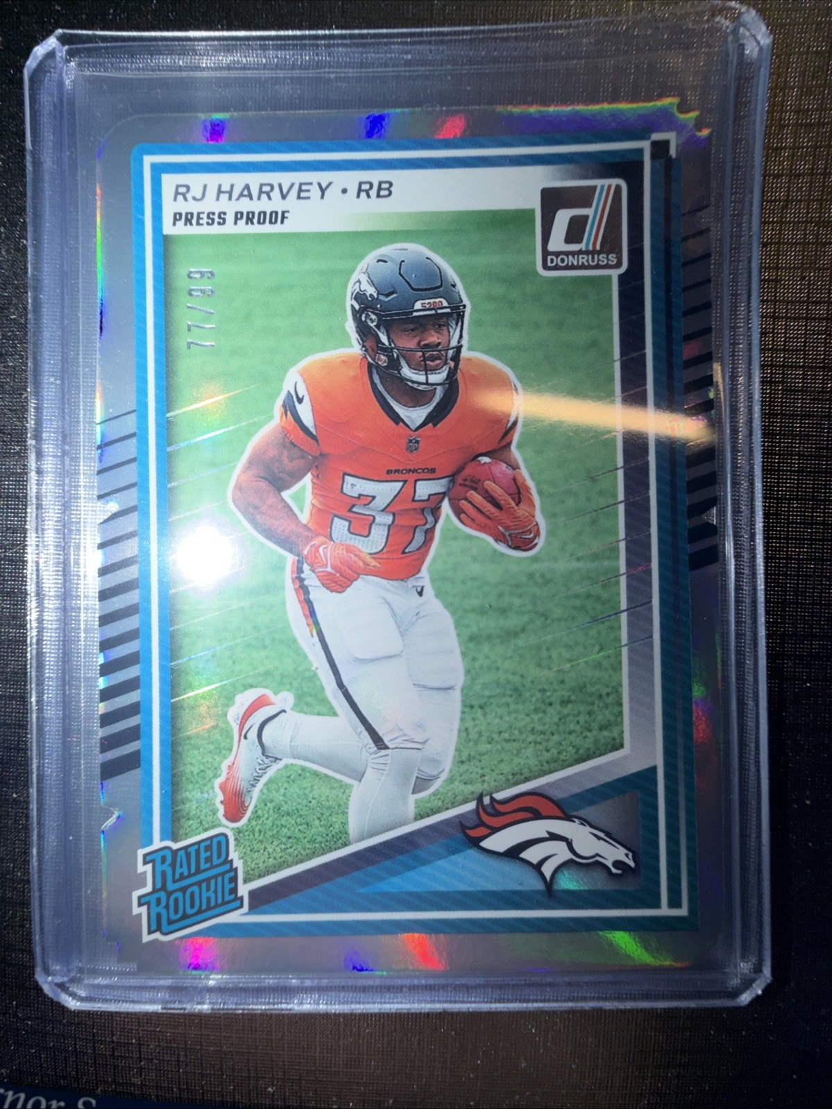 2025 Donruss RJ Harvey Rated Rookie Press Proof Silver Die-Cut /99 #312  RC