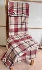 Julian Charles Warm Feel Curtains W66” x L72” Red / Beige Tartan Check EXC