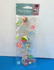 FREE SHIP! Jolee's FUN IN THE SUN Scrapbook Dimensional Stickers TRAVEL VACATION