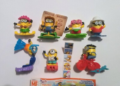 THE MINIONS ON VACATION DESPICABLE ME - KINDER SURPRISE FIGURINES SET