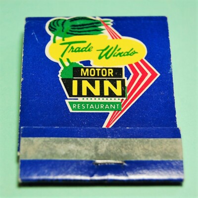 Trade Winds Motor Inn Restaurant Oklahoma City, OK Front Strike Full Matchbook