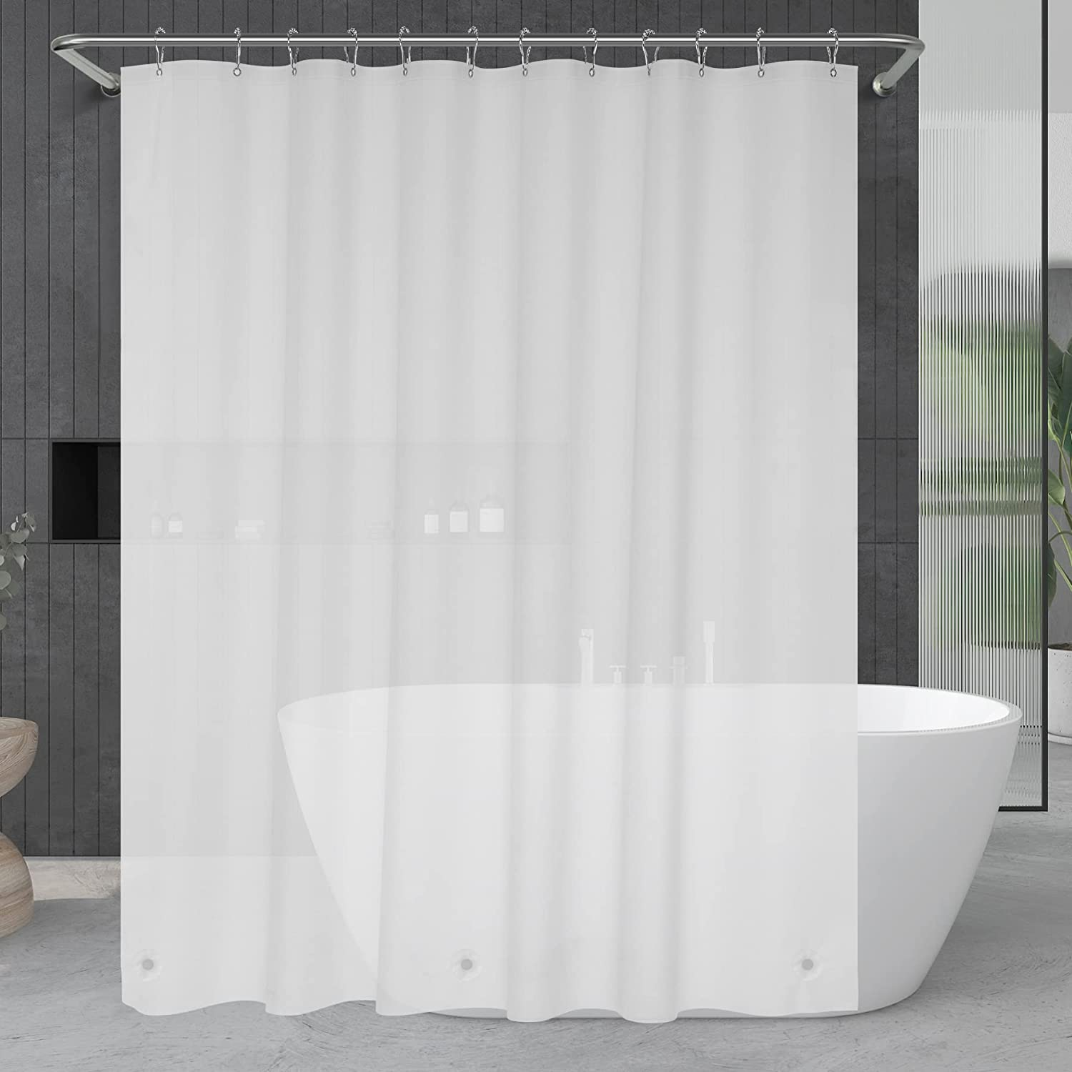 Extra Long Shower Curtain Liner 72 X 84 Plastic Frosted Shower Liner