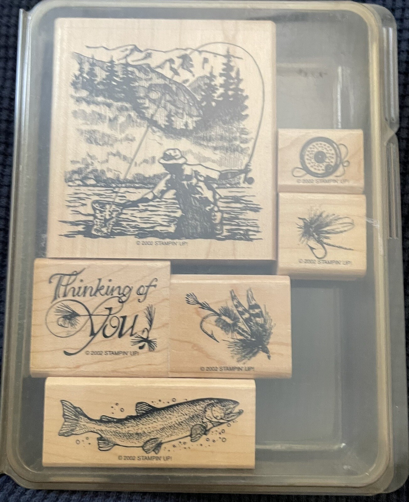 Stampin Up! Rubber Stamps 2002 FLY FISHING eBay