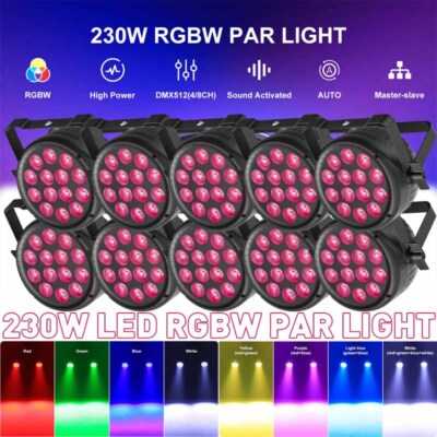 230W PAR Lights RGBW 14LED Stage Lighting DMX DJ Disco Party Club Bar Show Light