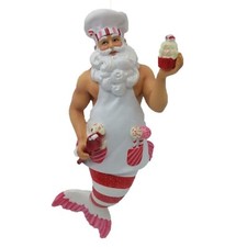 December Diamonds Baking Santa Merman Christmas Ornament 7 Inch Multicolor