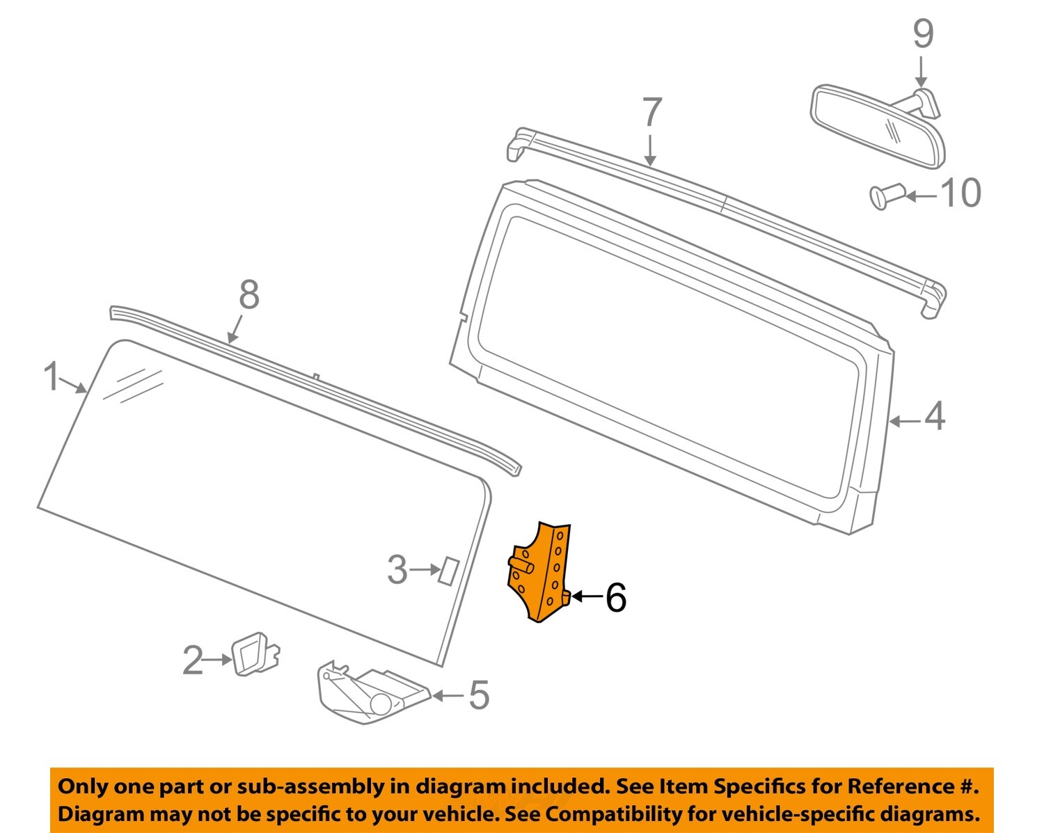 CHRYSLER OEM 07-18 Wrangler JK,Wrangler Windshield Glass-Reinf Plate 55395578AF