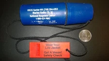  Plastic Whistle with Dry Container for Boat  Emergency Survival Marine Safety