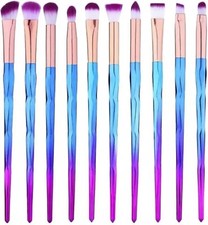 10pc 3D Diamond Makeup Brushes Set Cosmetic Mixed Contour Makeup Brush Kit