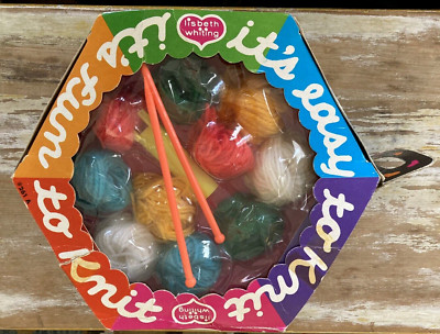 Vintage girl's sewing knitting craft kit Lisbeth Whiting 1967 yarn needles spool
