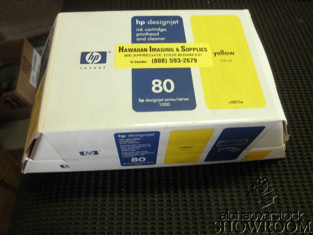 New Sealed Box OEM HP80 Value Pack C4893A Yellow Ink Cartridge Printhead 20JUN09 Prawdziwa popularność