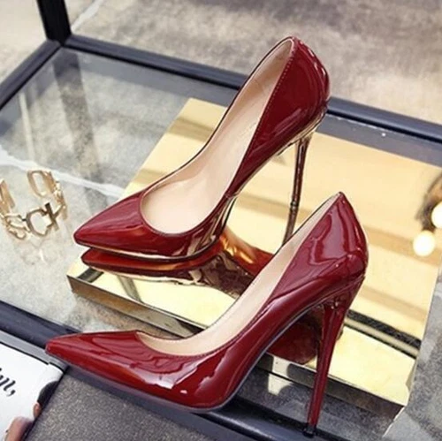 Women's high heels pointed toe stilettos large size women's wedding shoes - Picture 4 of 20