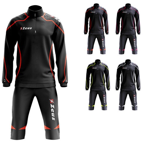 Tuta Allenamento Pinocchietto Training Giacca Mezza Zip Calcio Calcetto  Fitness | eBay