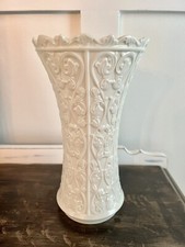 Lenox Ivory Porcelain Wentworth Vase ~ 11" Tall ~ Made In USA
