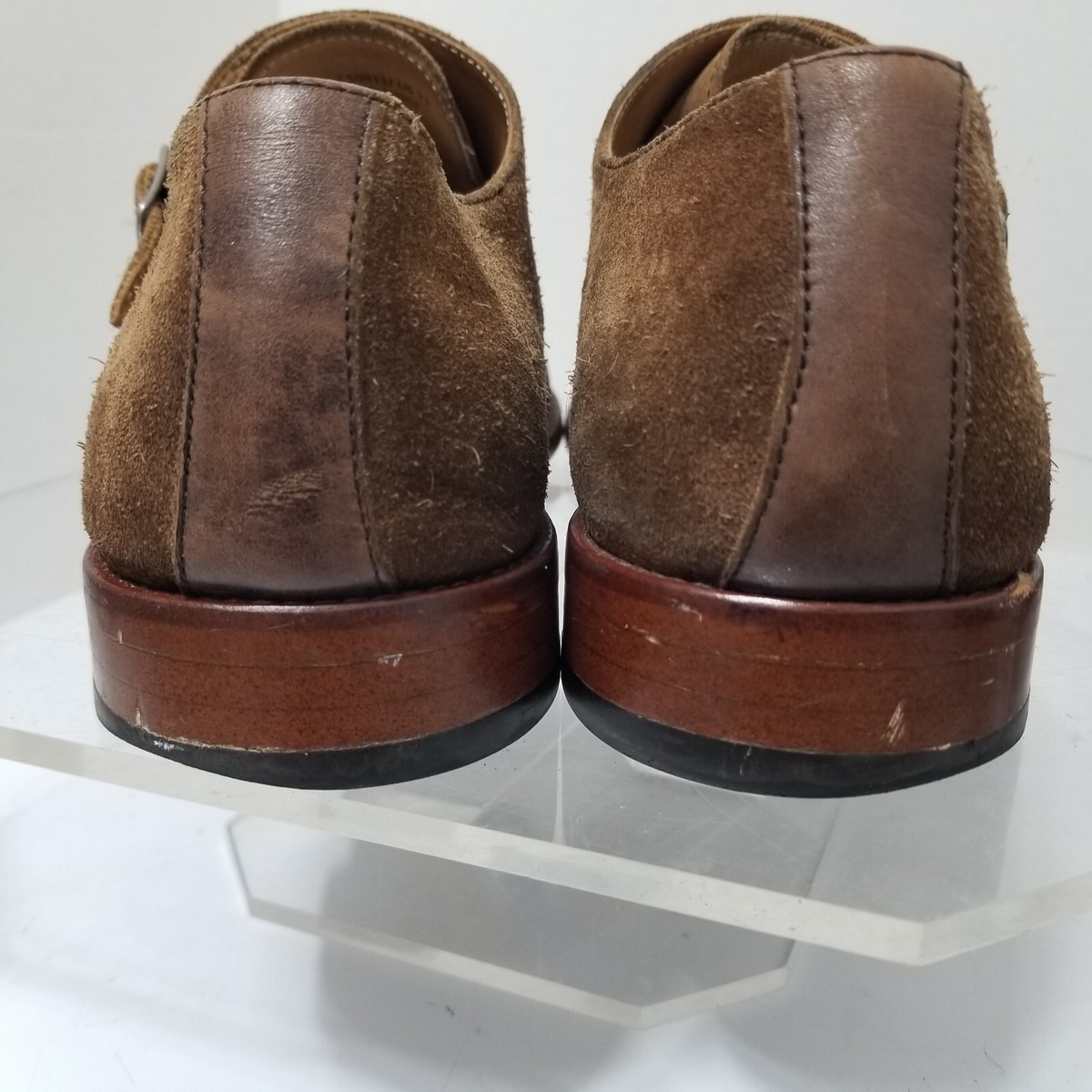 Warfield & Grand Double Monk Strap Brown Leather Suede  display picture 1