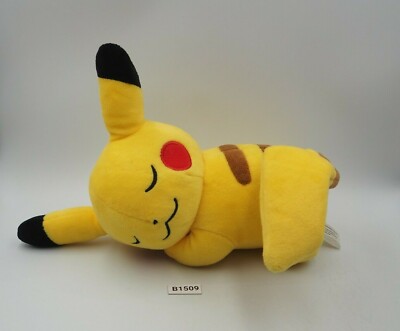 Pikachu B1509 Pokemon Center 2016 Sleeping Onemuri Plush 9'' Toy Doll Japan