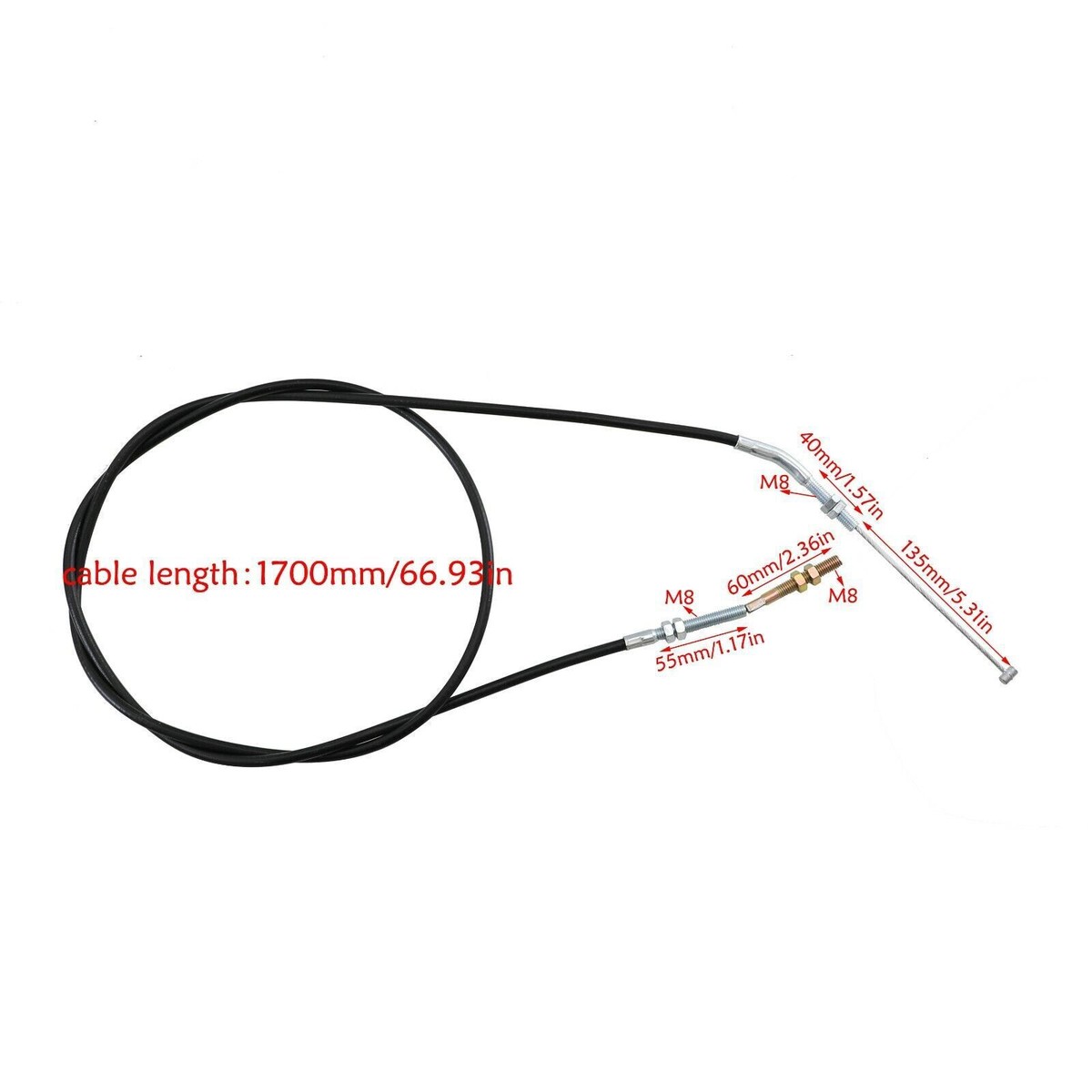 Front Handle Brake Lever Handbrake Cable For Go Kart Quad Buggy