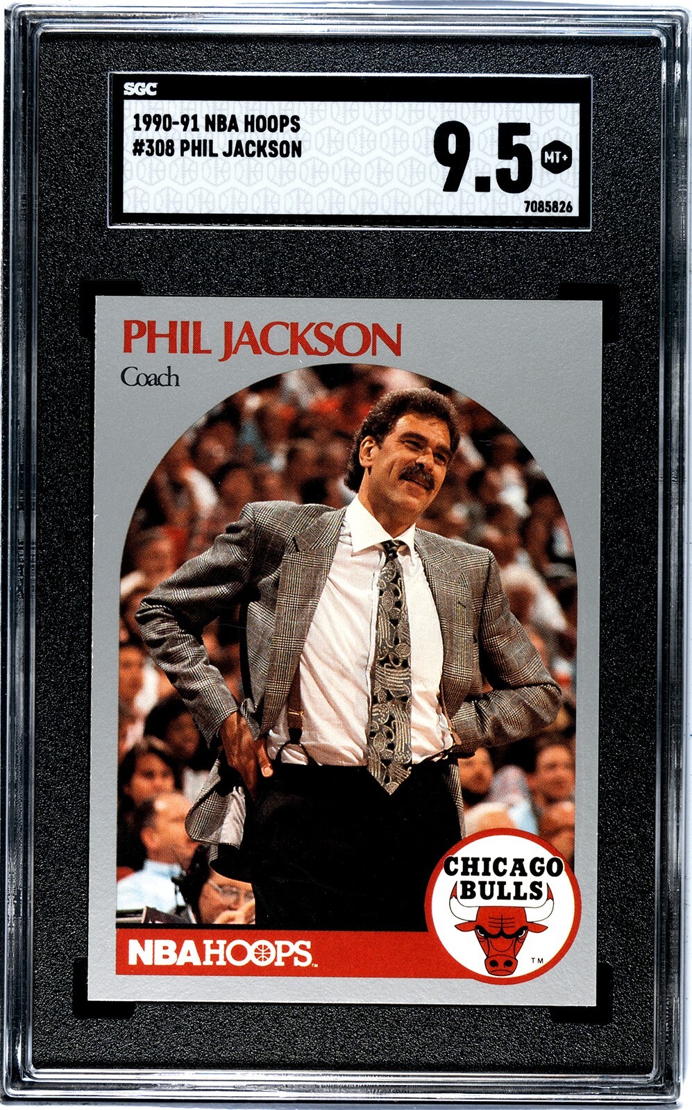 1990-91 NBA Hoops #308 Phil Jackson SGC 9.5 MT+