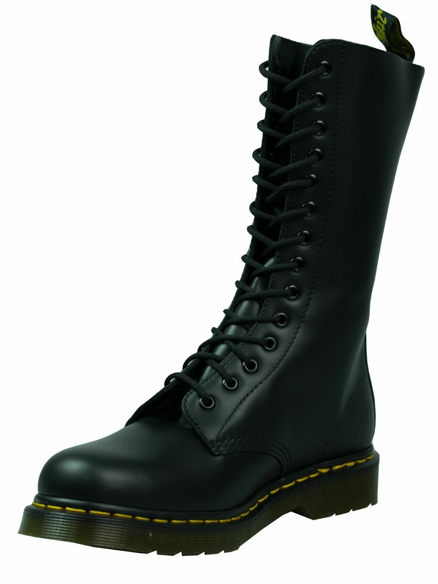 Martens Doc 14 loch Stiefel Boot 1914 Black Smooth Schwarz