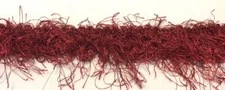 5 Yds Decorator Eyelash Fringe -Fleco Renee - Burgandy Mixed Textures #18