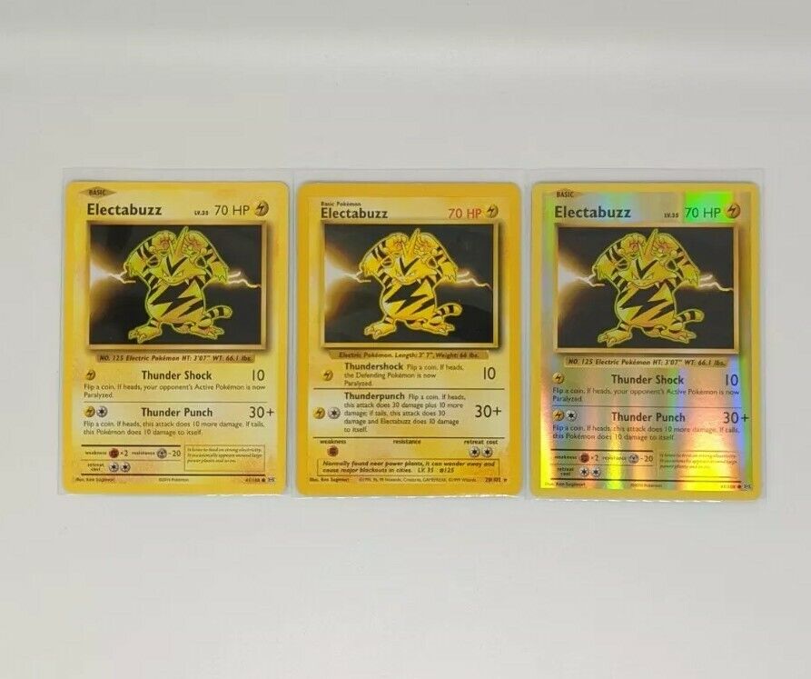 Pokémon Electabuzz 20/102 Base Set Card Unlimited (Portuguese) NM Nice!