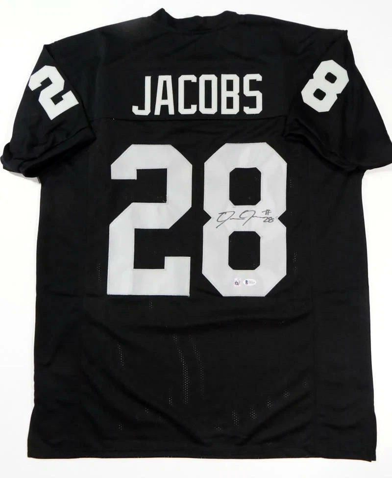 Josh Jacobs Autographed Black Pro Style Jersey Beckett W Black