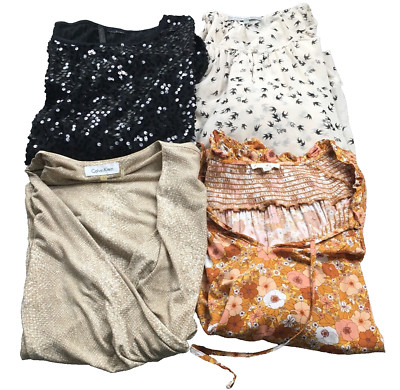 Lot of 4 Nue Options, Calvin Klein, Jane & Delancey & Dan Rainn Womens Tops Sz L