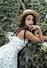 ❤️Brock Collection x H&M Ribbon Tie Strap White Floral Lyocell Dress sz M L SALE