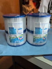 4x Pool and Spa Type S1 Filter Cartridge Compatible with Intex Spa Filter Pumps