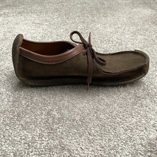 Clarks Wallabees Leather Suede Shoes Loafer Womens 8.5 Brown Lace Up Casual - Picture 7 of 14