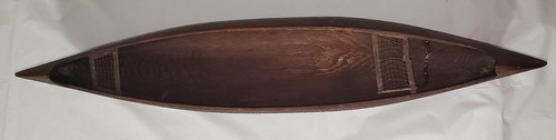 Native American? Antique Hand Carved Wood Dugout Canoe 21 inch Carving Model - Picture 22 of 24