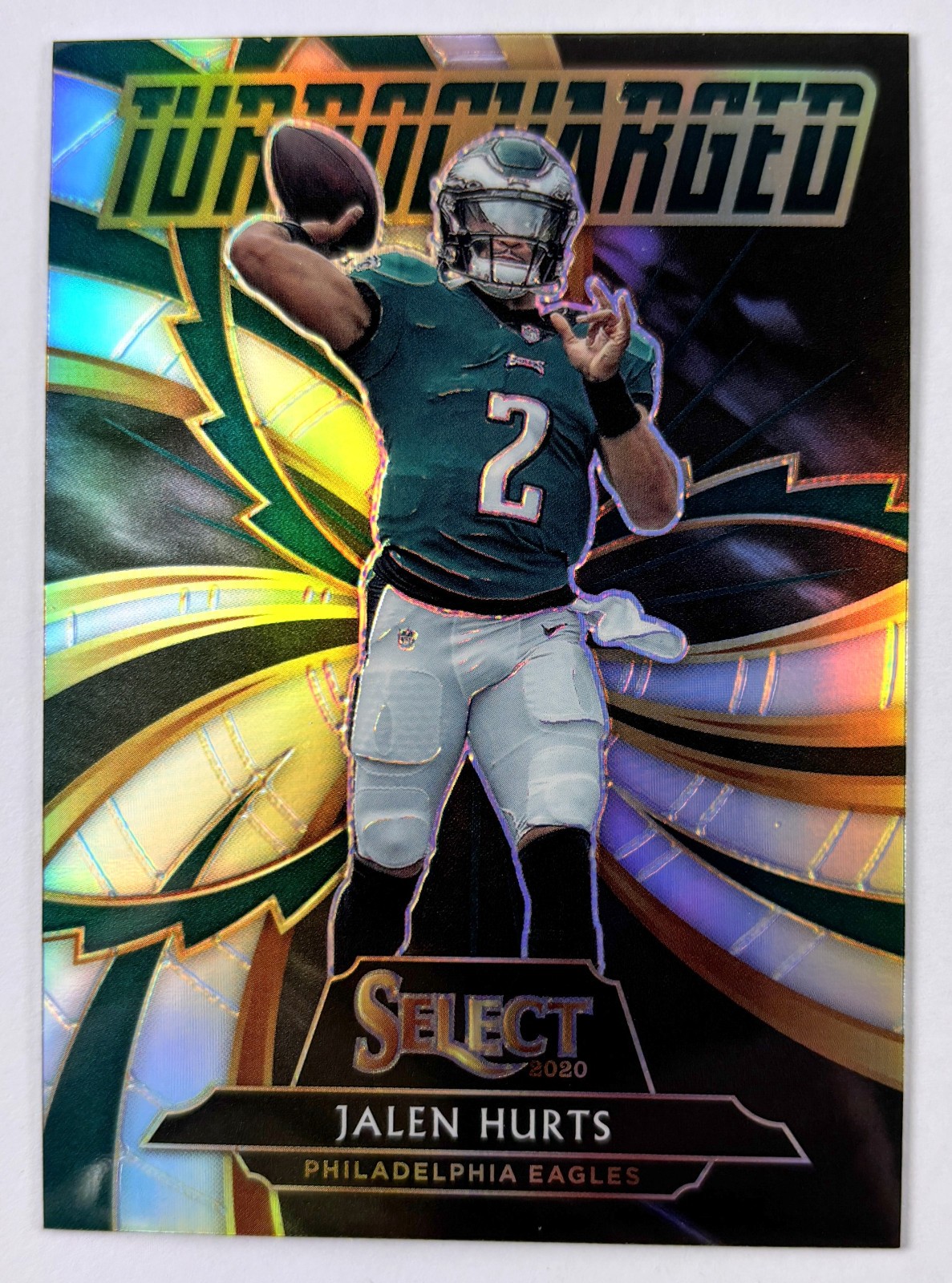 Jalen Hurts 2020 Select Turbocharged #T25 Silver Prizm Rookie RC
