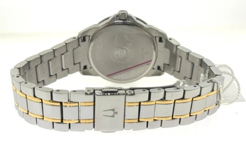 Bulova 98L166 Women's Round Analog Two-Tone Stainless Steel Silver Dial Watch - Image 2 of 2