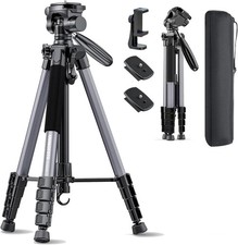 74 Camera Tripod, Phone Tripod for iPhone Lightweight Tripod Heavy Duty Tripo