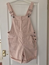 Womens White Stuff Dungaree shorts Size 12 Pink Colour BNWT