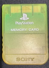 Official Sony PlayStation 1 PS1 Memory Card Tested - Yellow