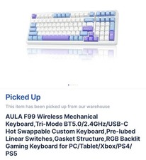 AULA F99 Tri-Mode Wireless Mechanical Keyboard RGB Hot Swappable English QWERTY