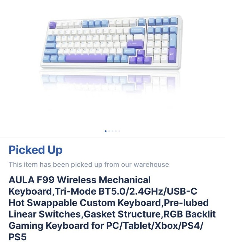 AULA F99 Tri-Mode Wireless Mechanical Keyboard RGB Hot Swappable English QWERTY