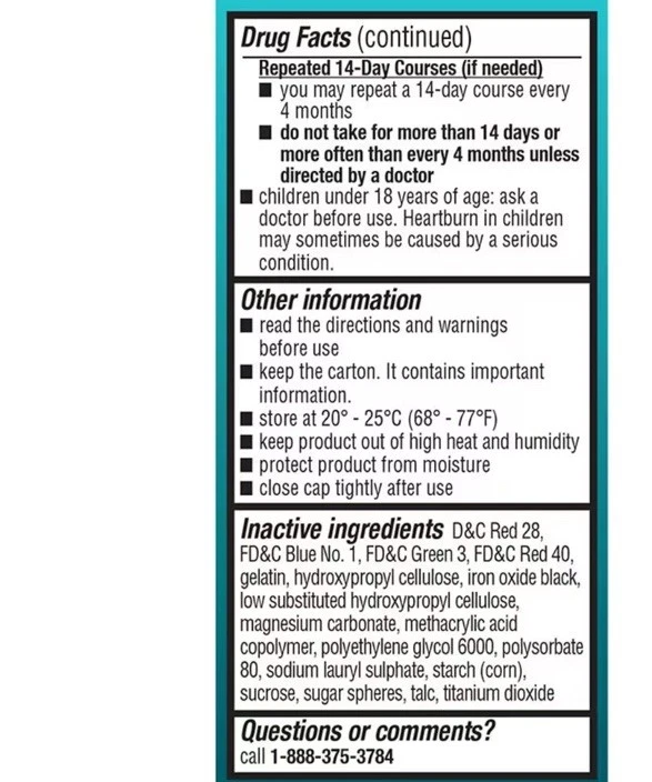 (2) Paquete - Cápsulas de liberación retardada de lansoprazol 24 horas, reductor de ácido caducidad 26/10 Foto 3 de 3