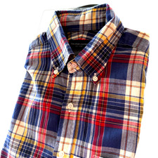 Proper Cloth Shirt Mens 15.5 X 32 Multicolor Plaid Cotton Long Sleeve