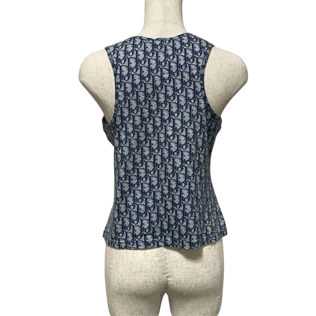 Christian Dior J'ADORE Logo Tank Top Sleeveless Blue Navy Trotter