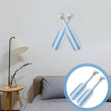 2 Pcs Home Decoration Nautical Wall Wooden Oars Decorative Paddle
