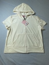 Juicy Couture Velour Y2K Short Sleeve Hoodie Women s Size L